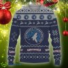 Snow Santa Pattern Logo Minnesota Timberwolves Christmas Tree Ugly Xmas Sweater Gift Holidays - Christmas Urly Sweater Snow Santa Pattern Logo Minnesota Timberwolves Christmas Tree Gifts Unisex For Fan, Hoodie, Sweatshirt-3D Sweatshirt_3