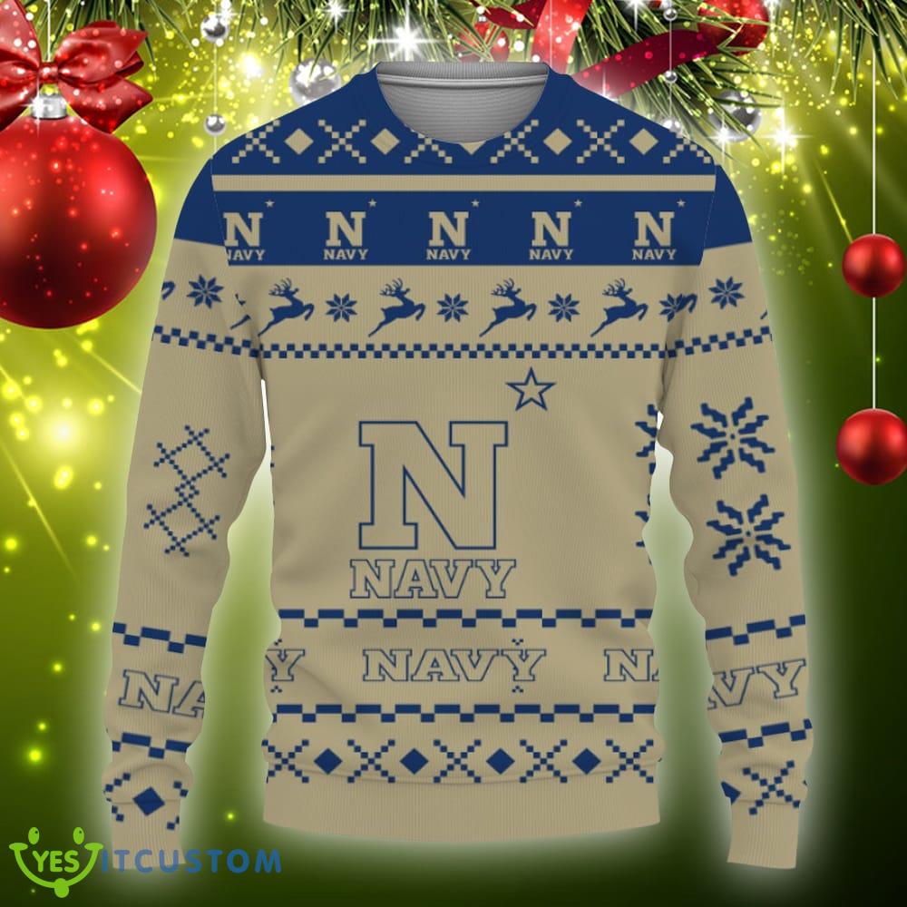 Snow Santa Pattern Logo Navy Midshipmen Christmas Tree Ugly Christmas Sweater Gift Holidays 5 Snow Santa Pattern Logo Navy Midshipmen Christmas Tree Ugly Christmas Sweater Gift Holidays - Christmas Urly Sweater Snow Santa Pattern Logo Navy Midshipmen Christmas Tree Gifts Unisex For Fan, Hoodie, Sweatshirt-3D Sweatshirt_3