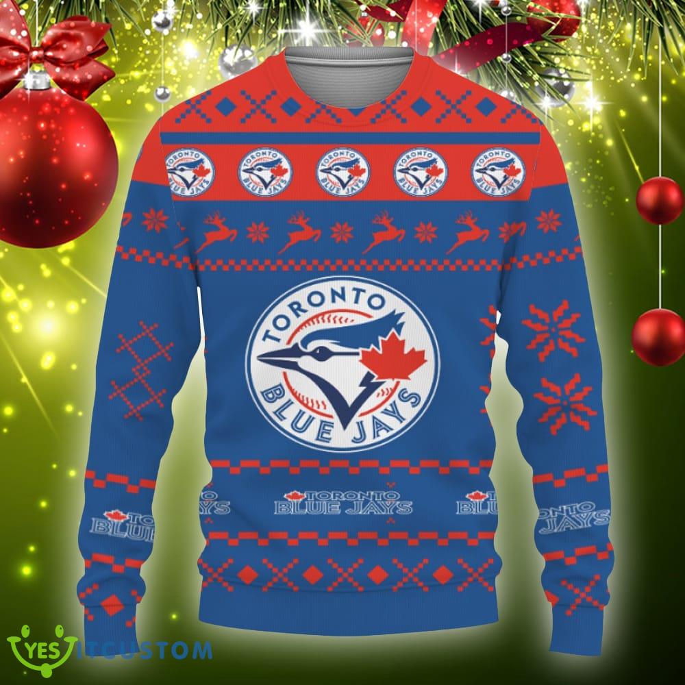 Snow Santa Pattern Logo Toronto Blue Jays Christmas Tree Knitted Christmas Sweater Gift Holidays 5 Snow Santa Pattern Logo Toronto Blue Jays Christmas Tree Knitted Christmas Sweater Gift Holidays - Christmas Urly Sweater Snow Santa Pattern Logo Toronto Blue Jays Christmas Tree Gifts Unisex For Fan, Hoodie, Sweatshirt-3D Sweatshirt_3