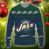 Snow Santa Pattern Logo Utah Jazz Christmas Tree Ugly Christmas Sweater Gift Holidays - Christmas Urly Sweater Snow Santa Pattern Logo Utah Jazz Christmas Tree Gifts Unisex For Fan, Hoodie, Sweatshirt-3D Sweatshirt_3