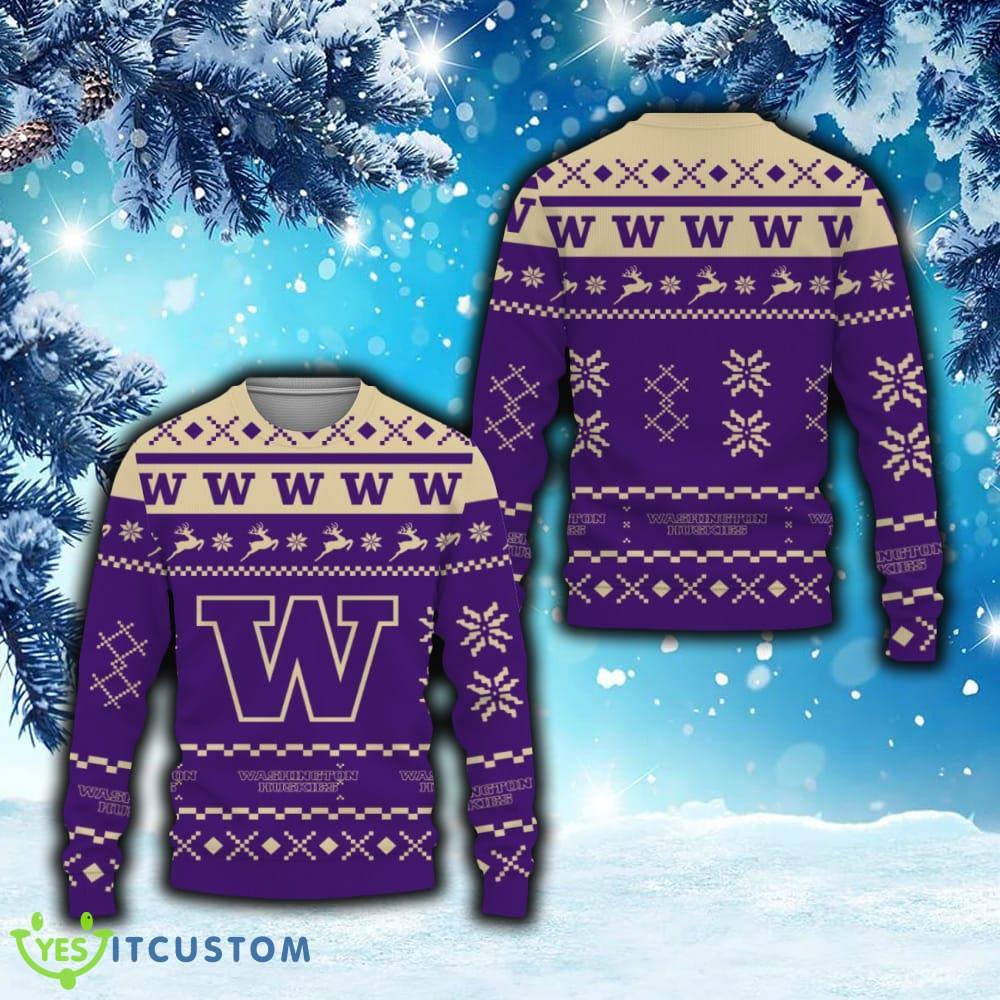 Snow Santa Pattern Logo Washington Huskies Tree Ugly Christmas Sweater New For Fans Gift Christmas 3 Snow Santa Pattern Logo Washington Huskies Tree Ugly Christmas Sweater New For Fans Gift Christmas - Snow Santa Pattern Logo Washington Huskies Tree Ugly Christmas Sweater New For Fans Gift Christmas