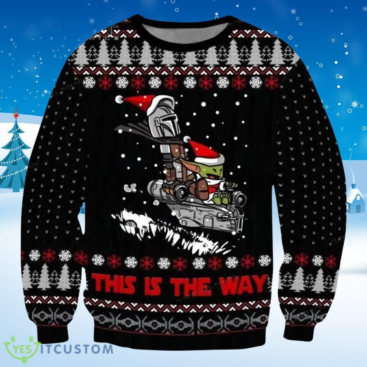 Star Wars This Is The Way Baby Yoda Star Wars Ugly Christmas Sweater Best Gift 3 Star Wars This Is The Way Baby Yoda Star Wars Ugly Christmas Sweater Best Gift Product Photo 1