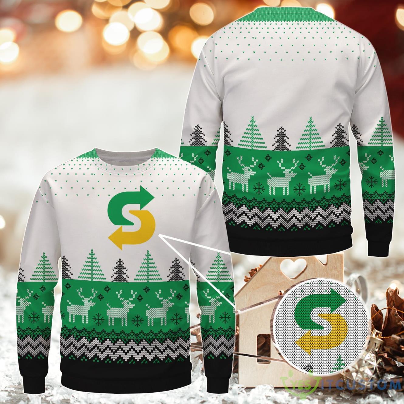 Subway Wool Sweater Christmas For Men Women 3 Subway Wool Sweater Christmas For Men Women Product Photo 1