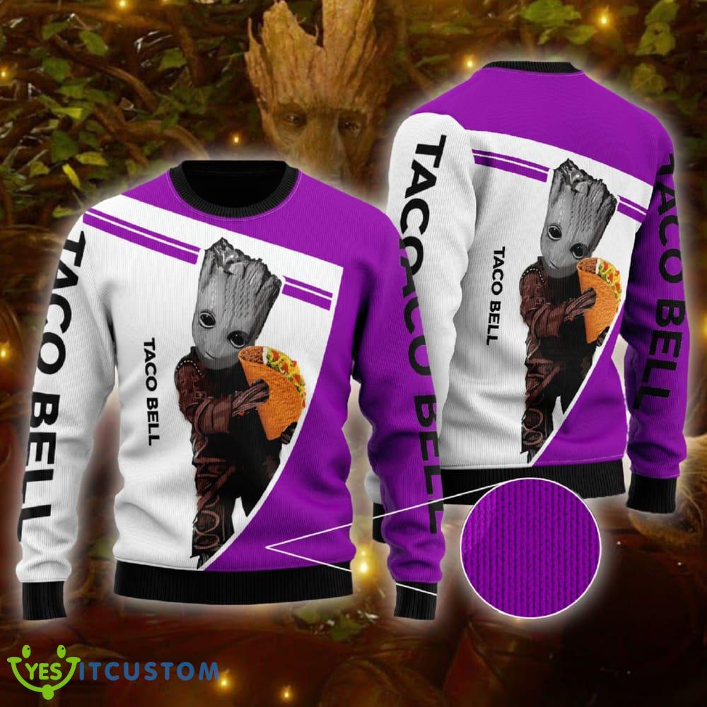 Taco Bell And Baby Groot Cute Christmas Ugly Sweater 3 Taco Bell And Baby Groot Cute Christmas Ugly Sweater - Taco Bell And Baby Groot Cute Christmas Ugly Sweater