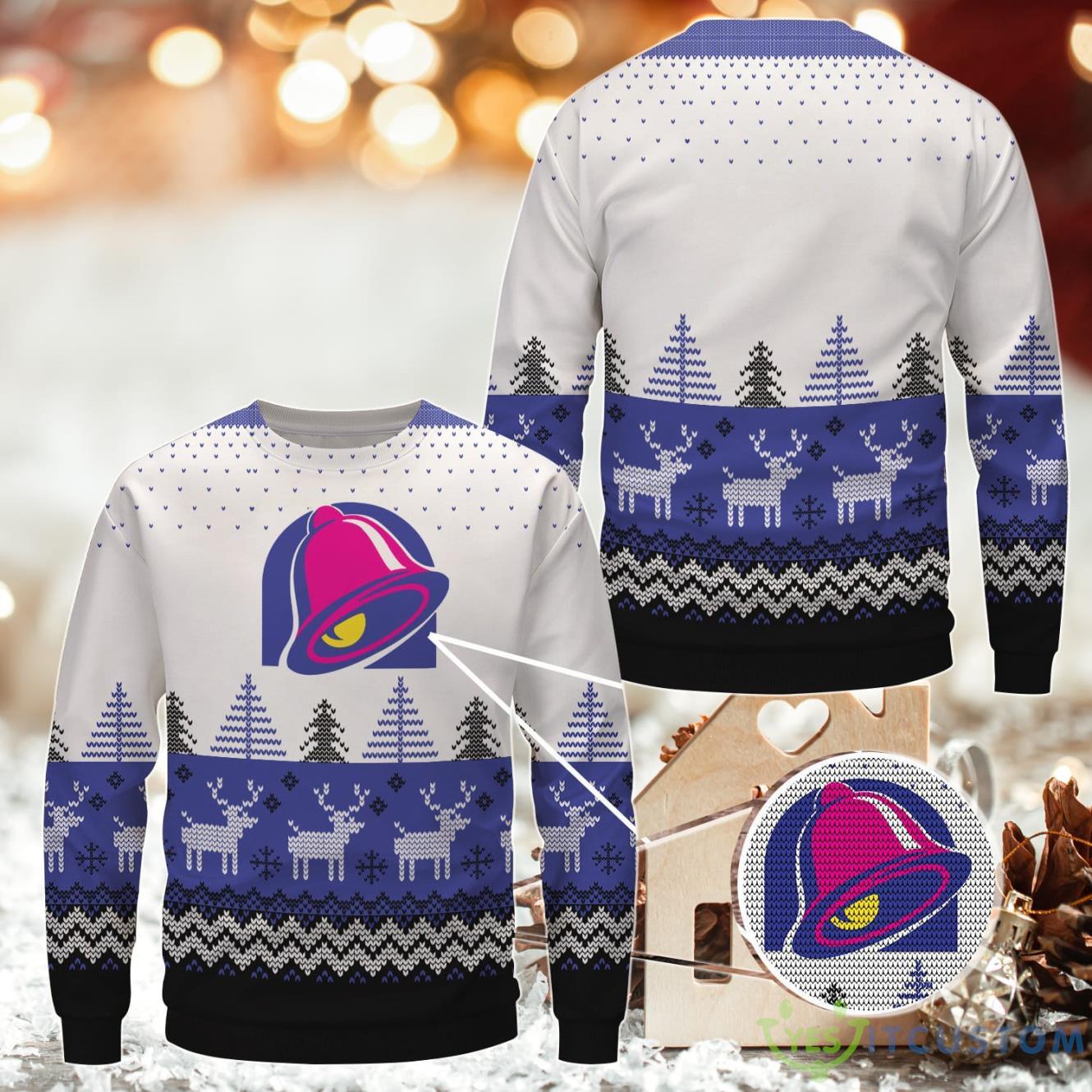 Taco Bell Wool Sweater Christmas 3 Taco Bell Wool Sweater Christmas Product Photo 1