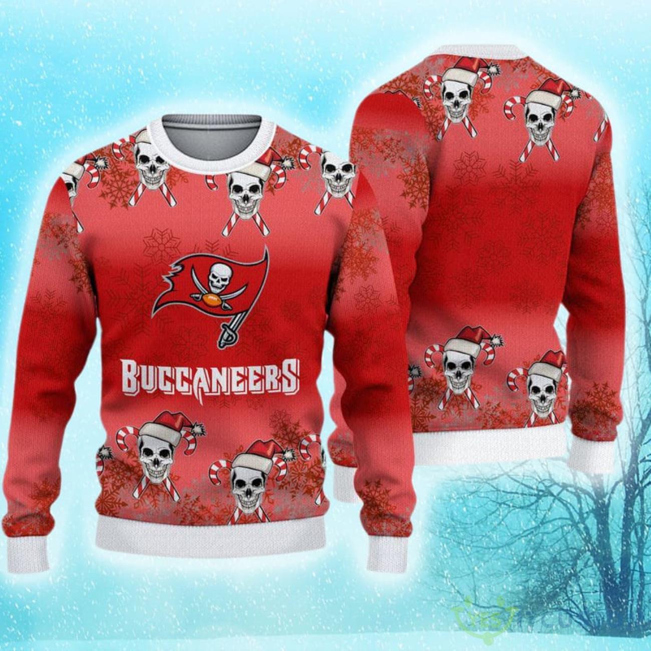 Tampa Bay Buccaneers Christmas Skull Limited Edition Ugly Sweater 3 Tampa Bay Buccaneers Christmas Skull Limited Edition Ugly Sweater Product Photo 1