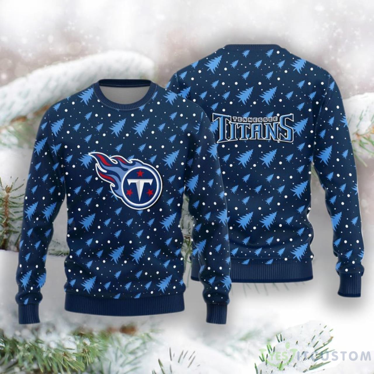 Tennessee Titans Christmas Pine Tree Patterns Pattern Knitted Sweater 3 Tennessee Titans Christmas Pine Tree Patterns Pattern Knitted Sweater Product Photo 1