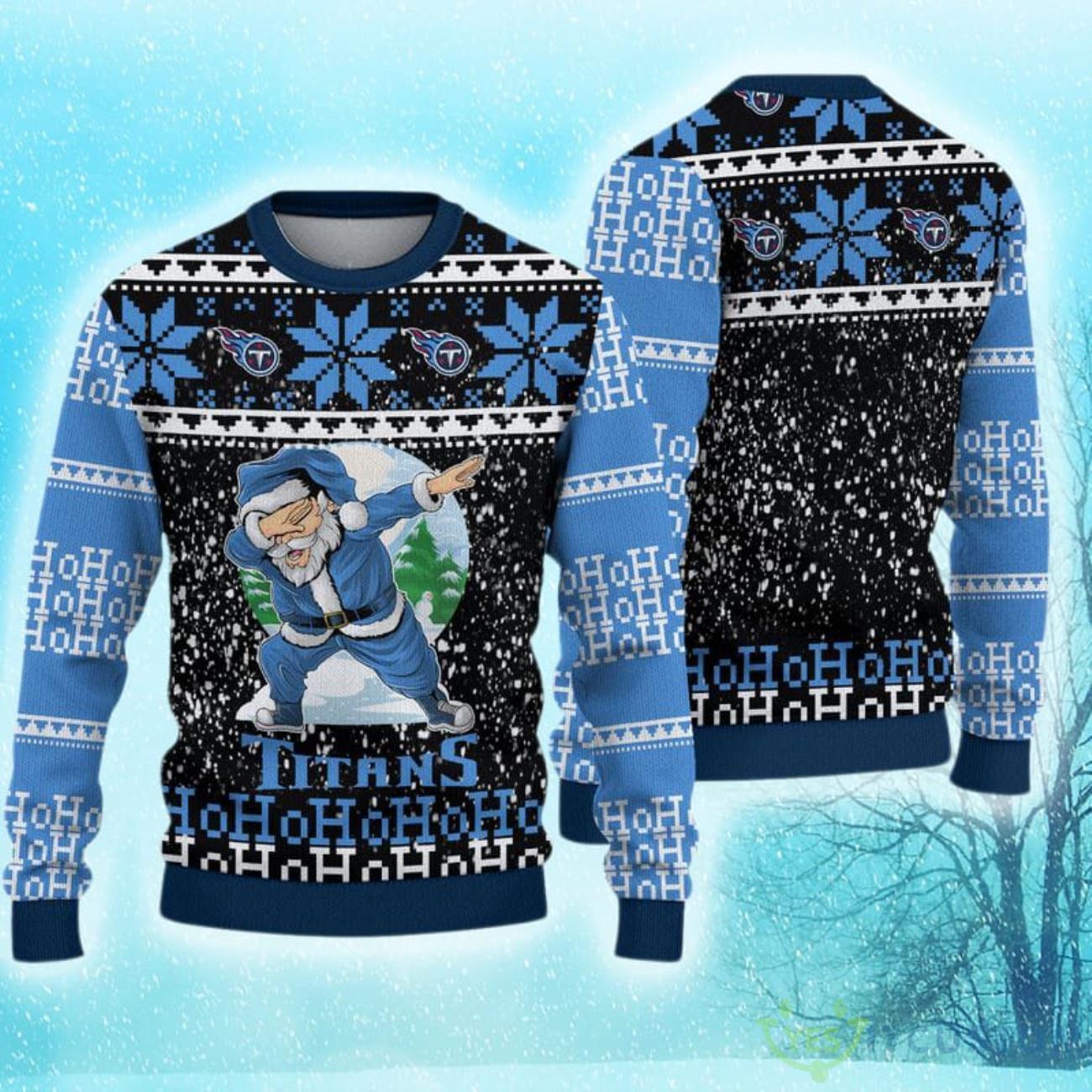 Tennessee Titans Christmas Santa Claus Pattern Ugly Sweater 3 Tennessee Titans Christmas Santa Claus Pattern Ugly Sweater Product Photo 1