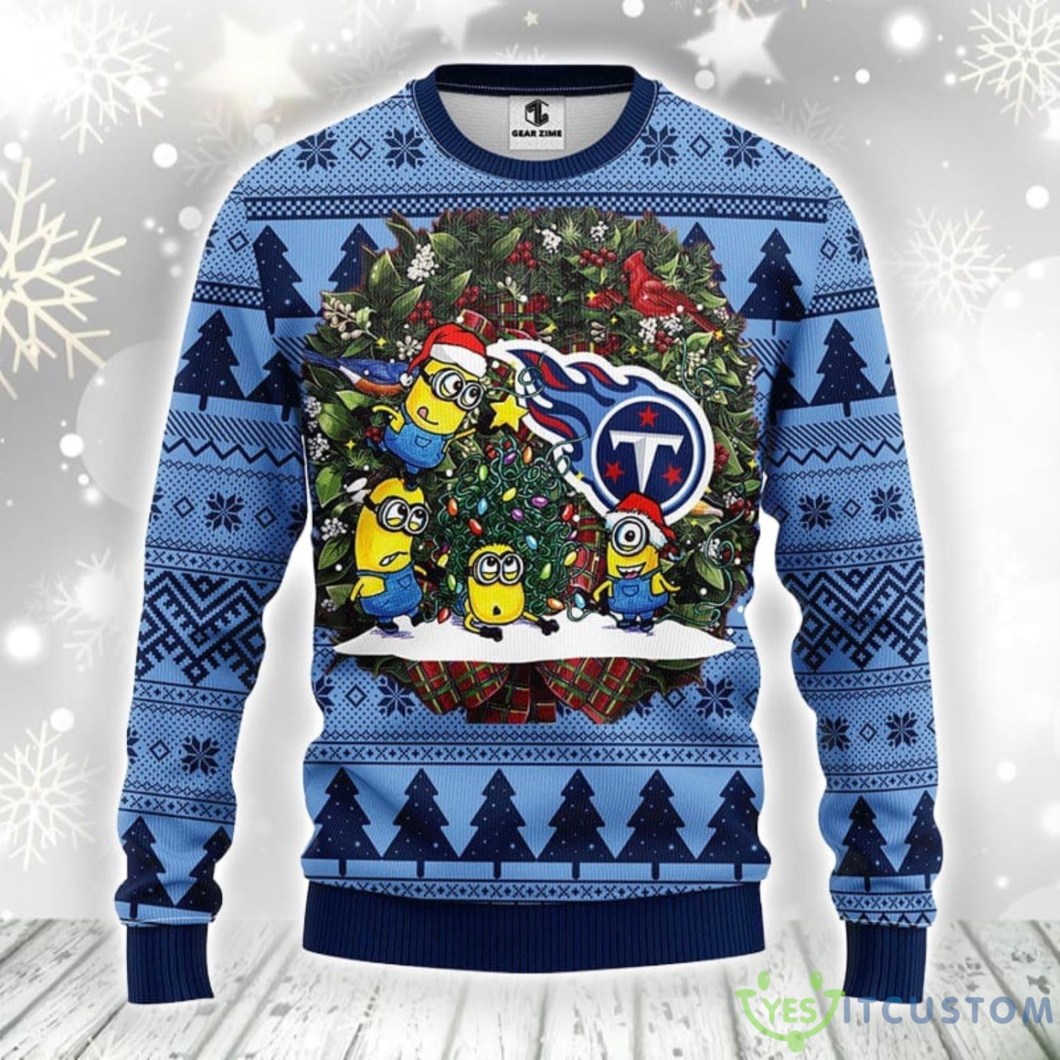 Tennessee Titans Minion Christmas Ugly Sweater Best Christmas Gift For Sport Fans 3 Tennessee Titans Minion Christmas Ugly Sweater Best Christmas Gift For Sport Fans Product Photo 1