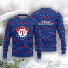Texas Rangers Christmas Pine Tree Patterns Pattern Knitted Sweater Product Photo 1