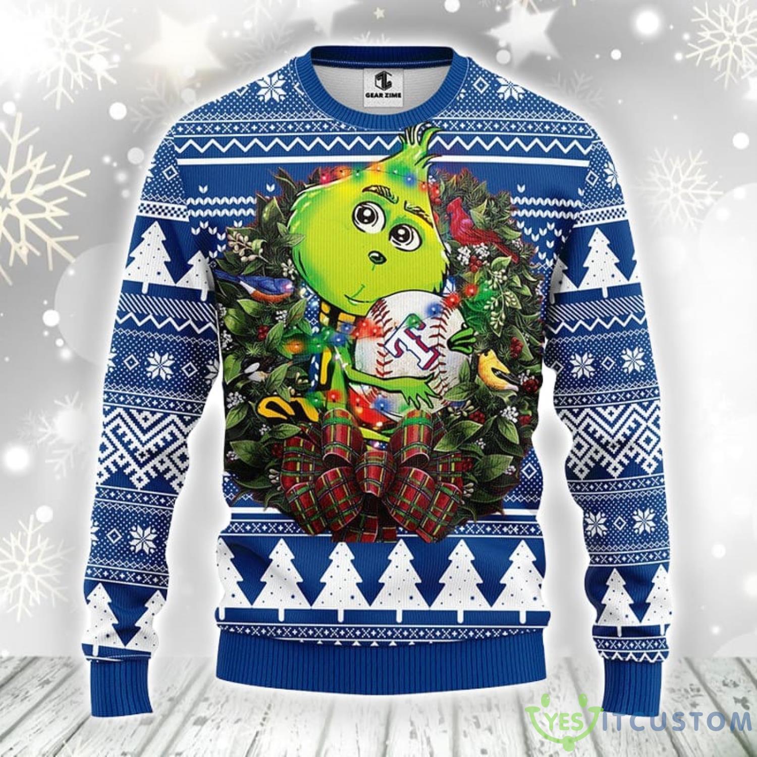 Texas Rangers Grinch Hug Christmas Ugly Sweater Best Christmas Gift For Sport Fans 3 Texas Rangers Grinch Hug Christmas Ugly Sweater Best Christmas Gift For Sport Fans Product Photo 1