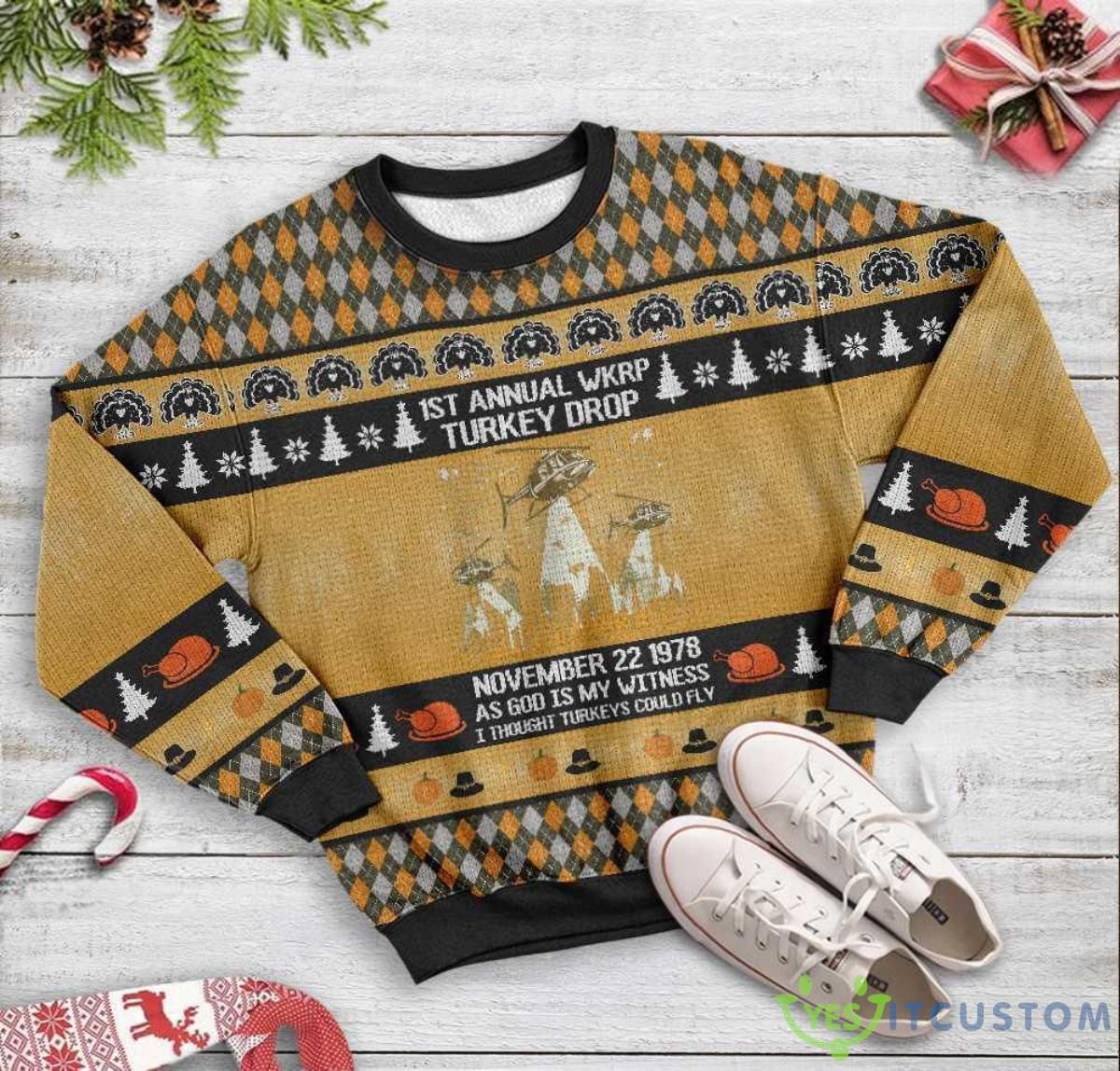 Thanksgiving Turkey Drop Ugly Christmas Sweater 6 Thanksgiving Turkey Drop Ugly Christmas Sweater - Thanksgiving Turkey Drop EZ26 2910 All Over Print Sweatshirt_3