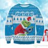 The Grinch X Carolina Panthers NFL Santa Hat Unisex Ugly Christmas Sweater - The Grinch x Carolina Panthers NFL Santa Hat Ugly Christmas Sweater