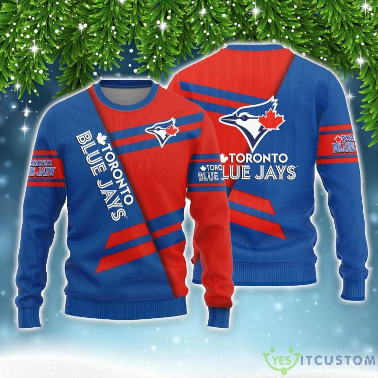 Toronto Blue Jays Basic Pattern Limited Sweater Ugly Christmas Gift 3 Toronto Blue Jays Basic Pattern Limited Sweater Ugly Christmas Gift Product Photo 1