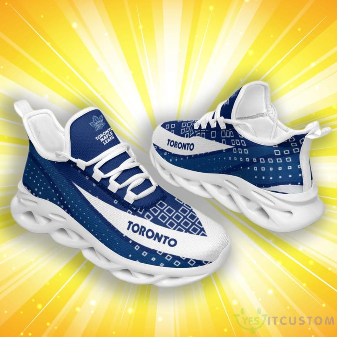 Toronto Maple Leafs Wavy Pattern Print Exclusive Max Soul Shoes 3 Toronto Maple Leafs Wavy Pattern Print Exclusive Max Soul Shoes Product Photo 1