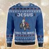 Tractor Jesus Take The Wheel Farmer Ugly Christmas Sweater - Tractor Jesus Take The Wheel Farmer EZ23 0610 All Over Print Sweatshirt_1