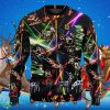Tree Neon Art And Snowman Ugly Christmas Sweater Best Gift For Men And Women Product Photo 1