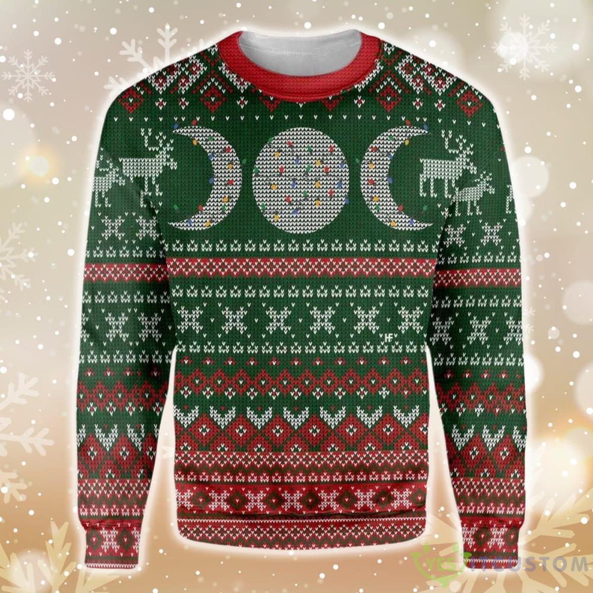 Triple Moon Witch Wicca Ugly Christmas Sweater 3 Triple Moon Witch Wicca Ugly Christmas Sweater - Triple Moon Ugly Christmas Witch Wicca EZ20 0810 All Over Print Sweatshirt_1