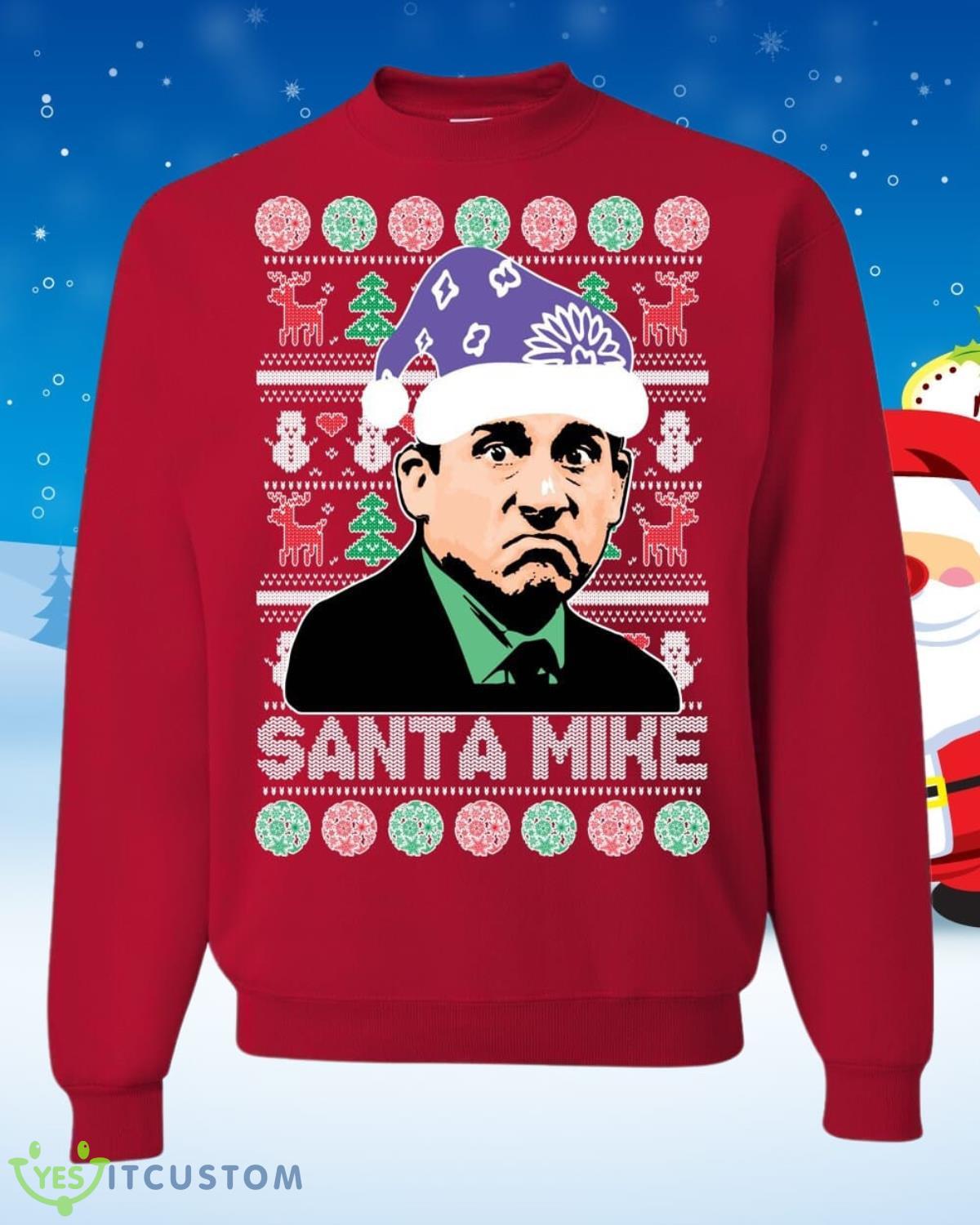 Ugly Christmas Sweater The Office Santa Mike Unisex Sweatshirt Special Gift 3 Ugly Christmas Sweater The Office Santa Mike Unisex Sweatshirt Special Gift Product Photo 1