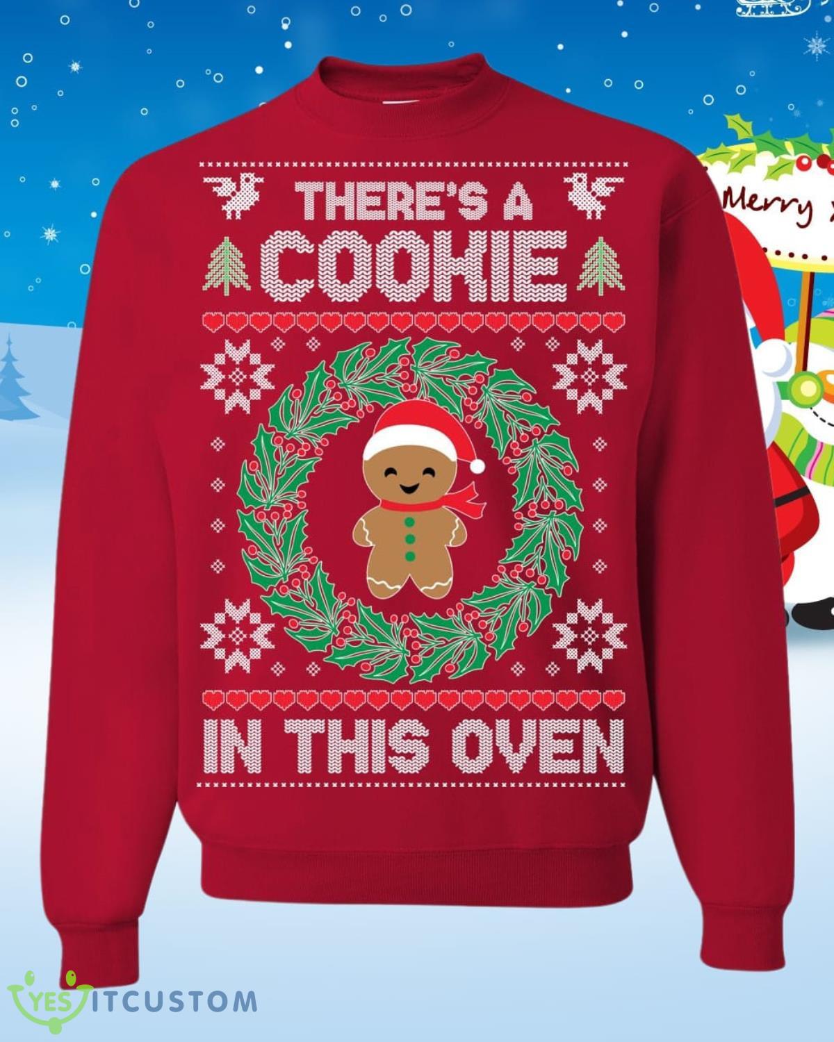 Ugly Christmas Sweater There's A Cookie In This Oven Unisex Sweatshirt Style Gift For Men Women 3 ugly christmas sweater theres a cookie in this oven unisex sweatshirt style gift for men women