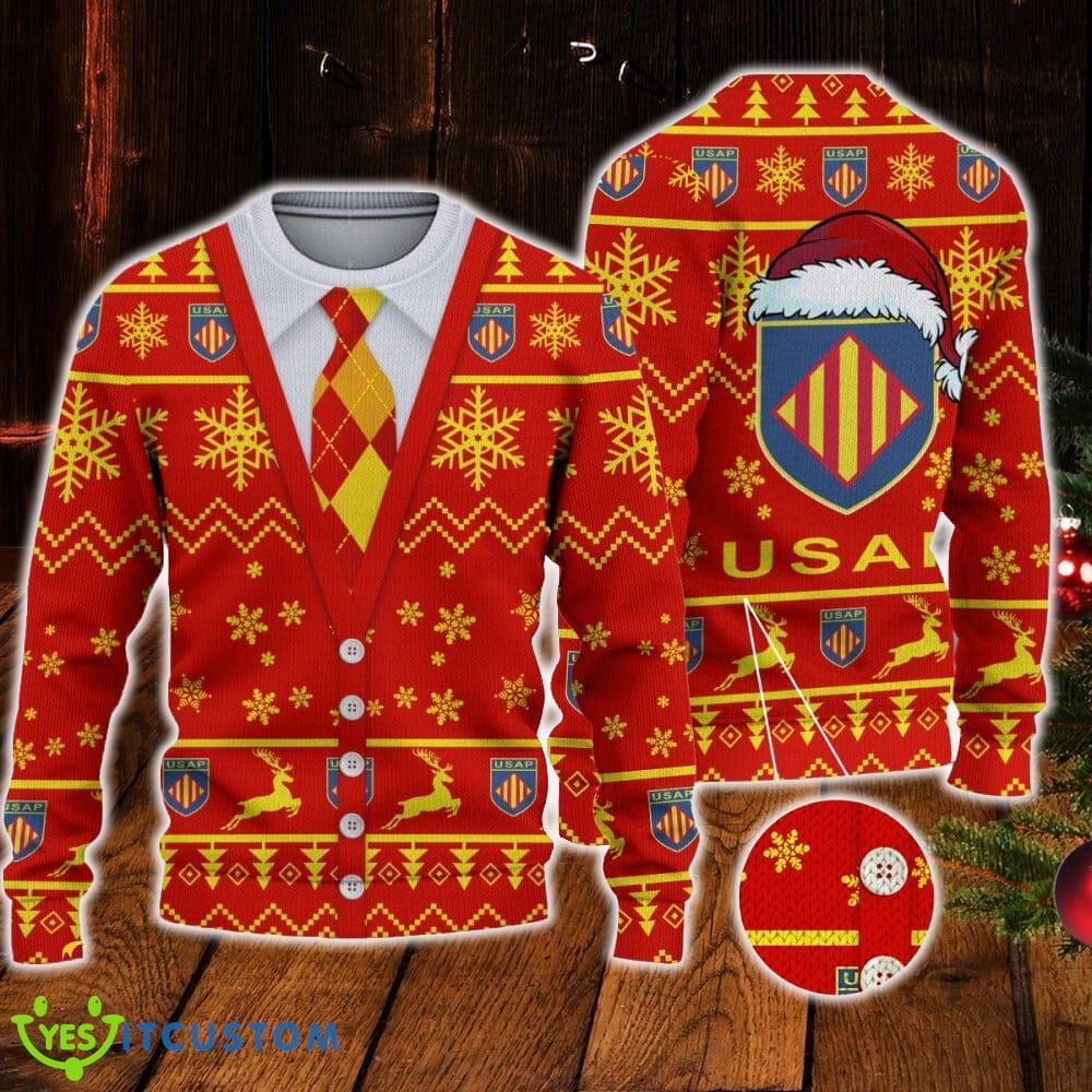 USA Perpignan Logo For Fans Santa Hat Ugly Christmas Sweater New Gift For Men And Women 3 USA Perpignan Logo For Fans Santa Hat Ugly Christmas Sweater New Gift For Men And Women - USA Perpignan Logo For Fans Santa Hat Ugly Christmas Sweater New Gift For Men And Women