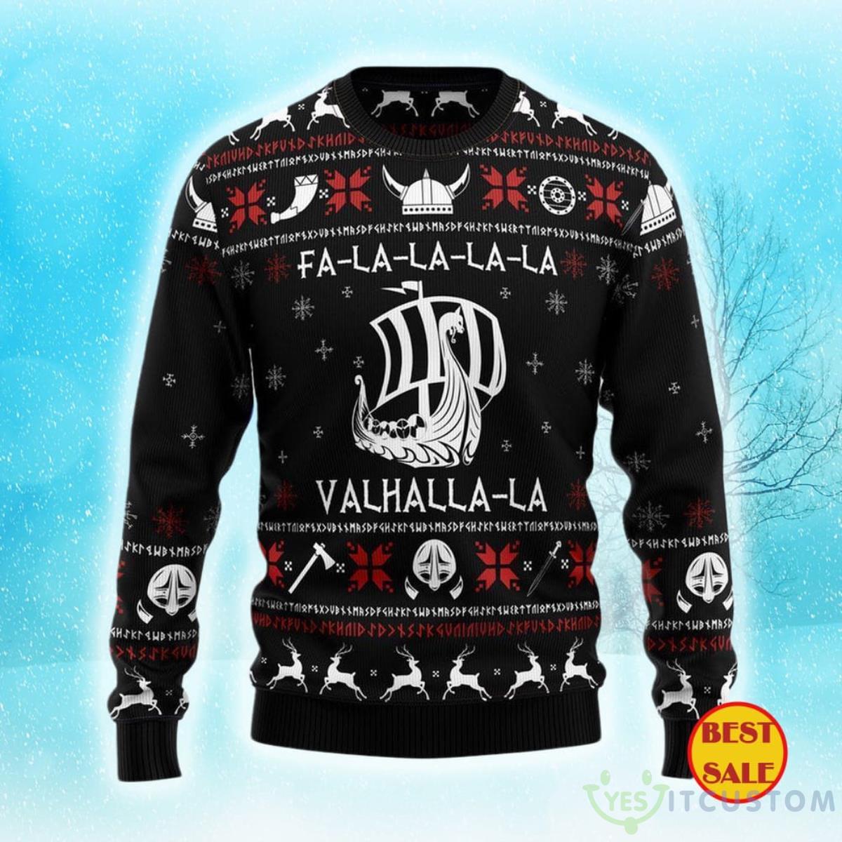 Valhalla Viking Ugly Christmas Sweater Gift For That Everyone Will Love 3 Valhalla Viking Ugly Christmas Sweater Gift For That Everyone Will Love Product Photo 1