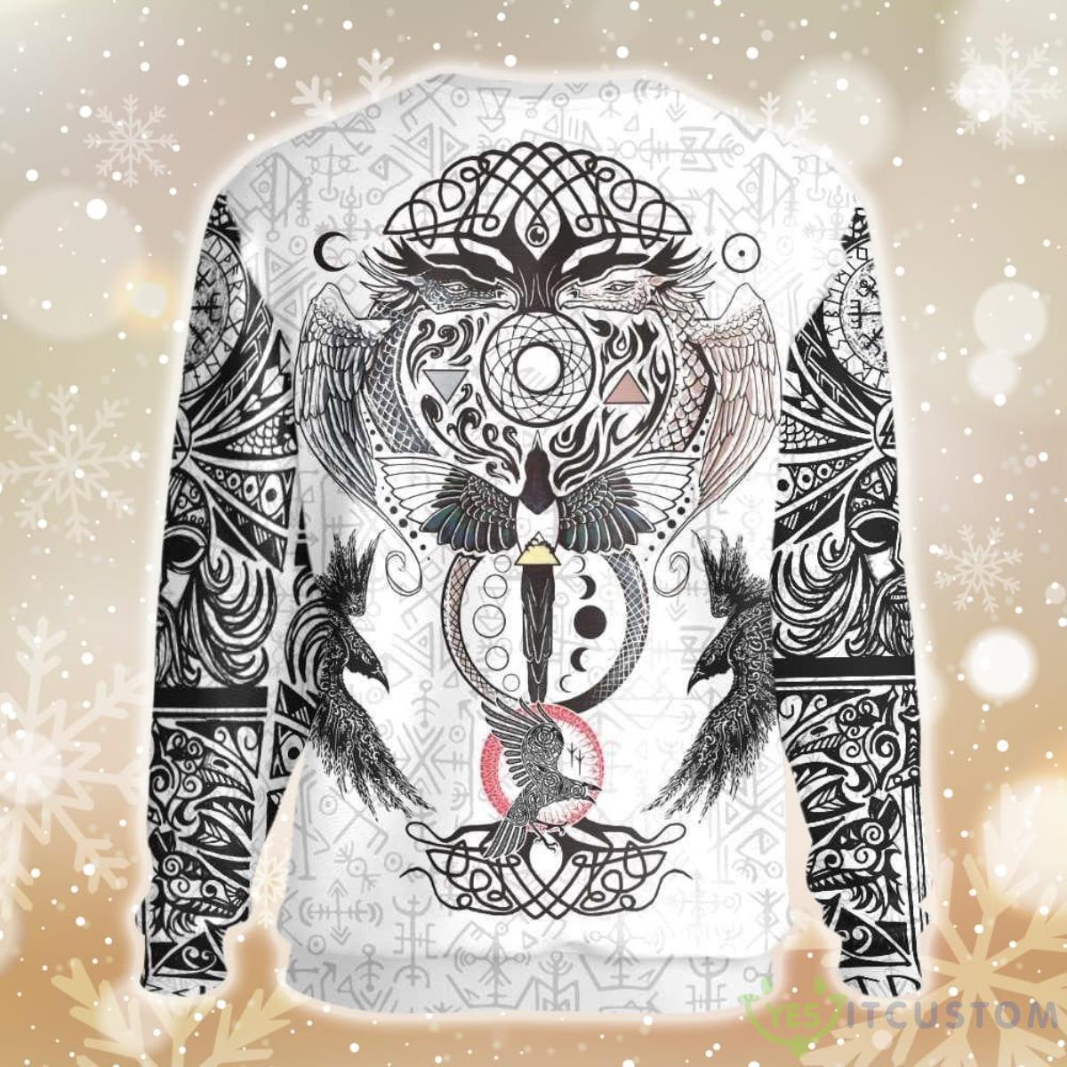 Viking Dragon Ugly Christmas Sweater 6 Viking Dragon Ugly Christmas Sweater - Viking Dragon EZ22 2412 All Over Print Sweatshirt_3