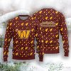 Washington Commanders Christmas Pine Tree Patterns Pattern Knitted Sweater Product Photo 1
