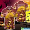 Washington Commanders Halloween Trending Skull 3D Hawaiian Shirt For Fans Gift Christmas Men And Women - Washington Commanders Halloween Skull Trending Hawaii Shirt New Arrivals_1