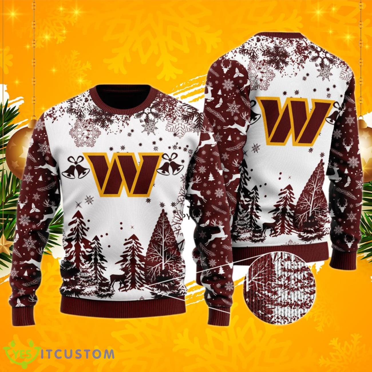 Washington Commanders Ugly Christmas Sweater Perfect For Every Fan 3 Washington Commanders Ugly Christmas Sweater Perfect For Every Fan Product Photo 1