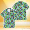 Washington Nationals Blue Orchid Green Pink Leaf Green Background 3D Hawaiian Shirt Gift For Fans Product Photo 1