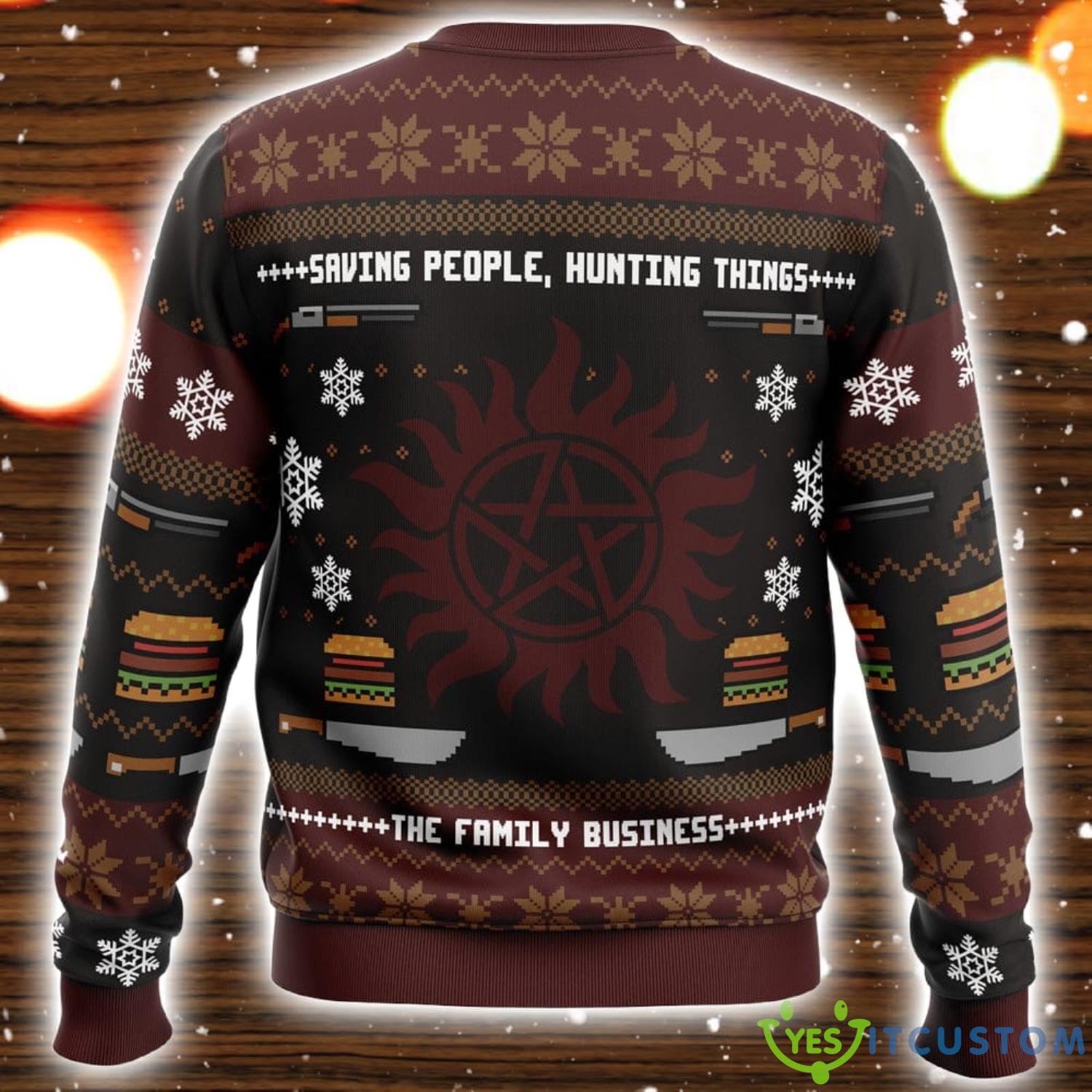 Winchester Christmas Supernatural Ugly Christmas Sweater Christmas Gift For Family 3 Winchester Christmas Supernatural Ugly Christmas Sweater Christmas Gift For Family Product Photo 3