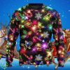 With Tree And Gift Cookies Gingerbread Man Neon Style New Ugly Christmas Sweater Best Gift Product Photo 1