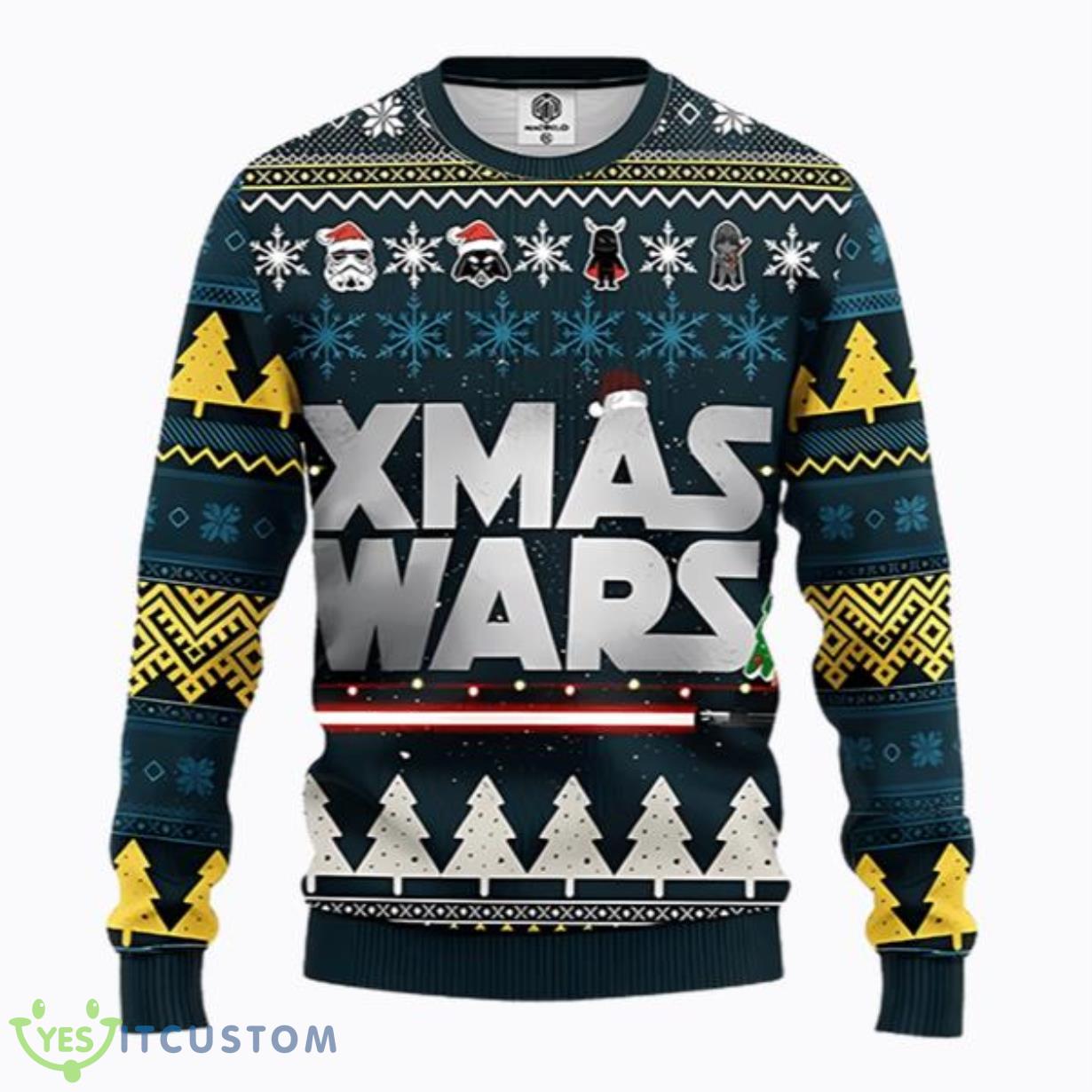 Xmas Wars Star Wars Ugly Christmas Sweater 3 Xmas Wars Star Wars Ugly Christmas Sweater Product Photo 1