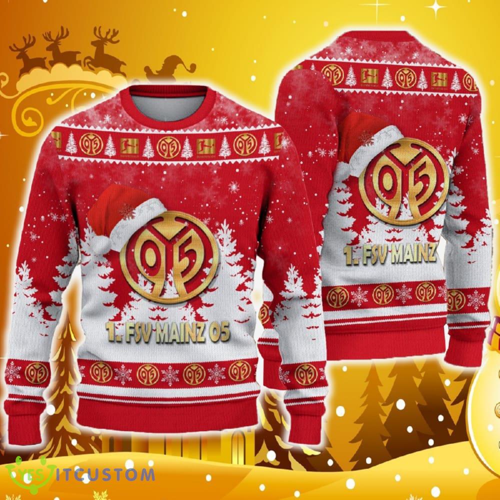 1 FSV Mainz 05 Ugly Christmas Sweater Logo Santa Hat 3D Ugly Christmas Sweater Gift For Fans 3 1 FSV Mainz 05 Ugly Christmas Sweater Logo Santa Hat 3D Ugly Christmas Sweater Gift For Fans - 1 FSV Mainz 05 Ugly Christmas Sweater Logo Santa Hat 3D Ugly Christmas Sweater Gift For Fans