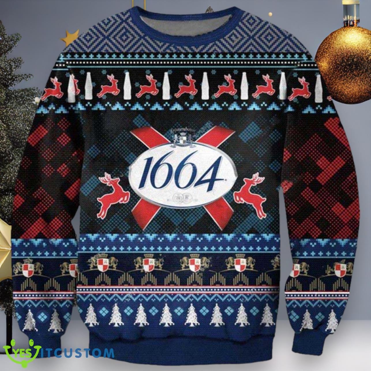 1664 Beer 3d Ugly Christmas Sweater 3 1664 Beer 3d Ugly Christmas Sweater Product Photo 1