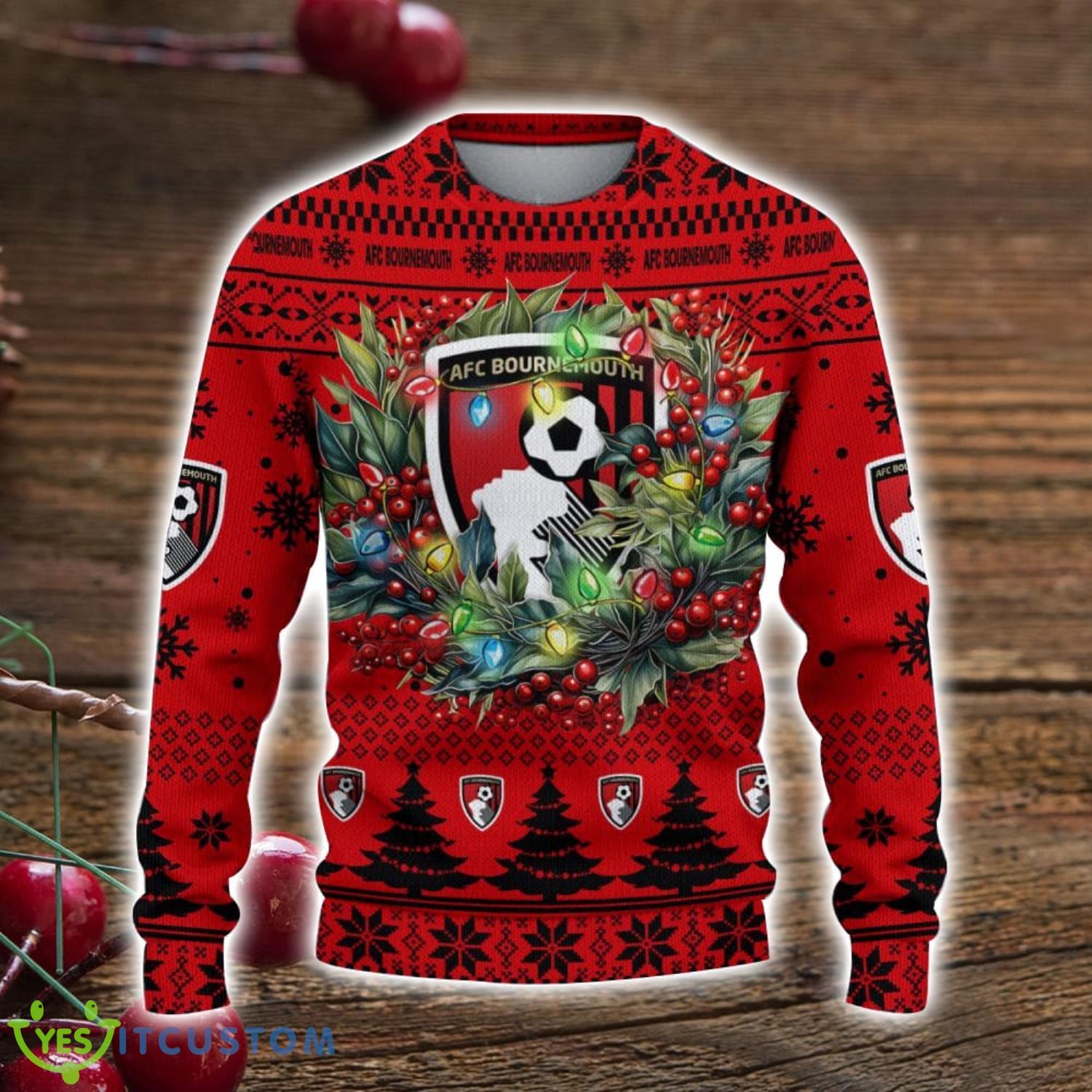 A.F.C. Bournemouth 3D Ugly Christmas Sweater Christmas Gift For Fans Men Women Christmas Sweater 8 A.F.C. Bournemouth 3D Ugly Christmas Sweater Christmas Gift For Fans Men Women Christmas Sweater Product Photo 2