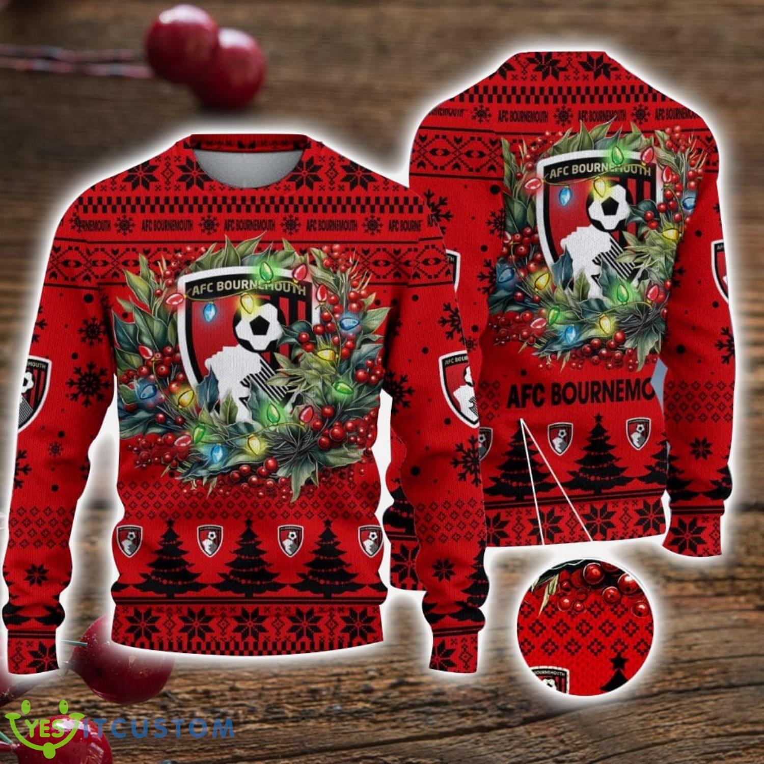 A.F.C. Bournemouth 3D Ugly Christmas Sweater Christmas Gift For Fans Men Women Christmas Sweater 7 A.F.C. Bournemouth 3D Ugly Christmas Sweater Christmas Gift For Fans Men Women Christmas Sweater Product Photo 1