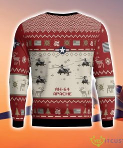 AH-64 Apache AH64 Aircraft AOP Red Ugly Christmas Sweater Christmas Gift Veteran 3D Sweater 5 AH-64 Apache AH64 Aircraft AOP Red Ugly Christmas Sweater Christmas Gift Veteran 3D Sweater Product Photo 3