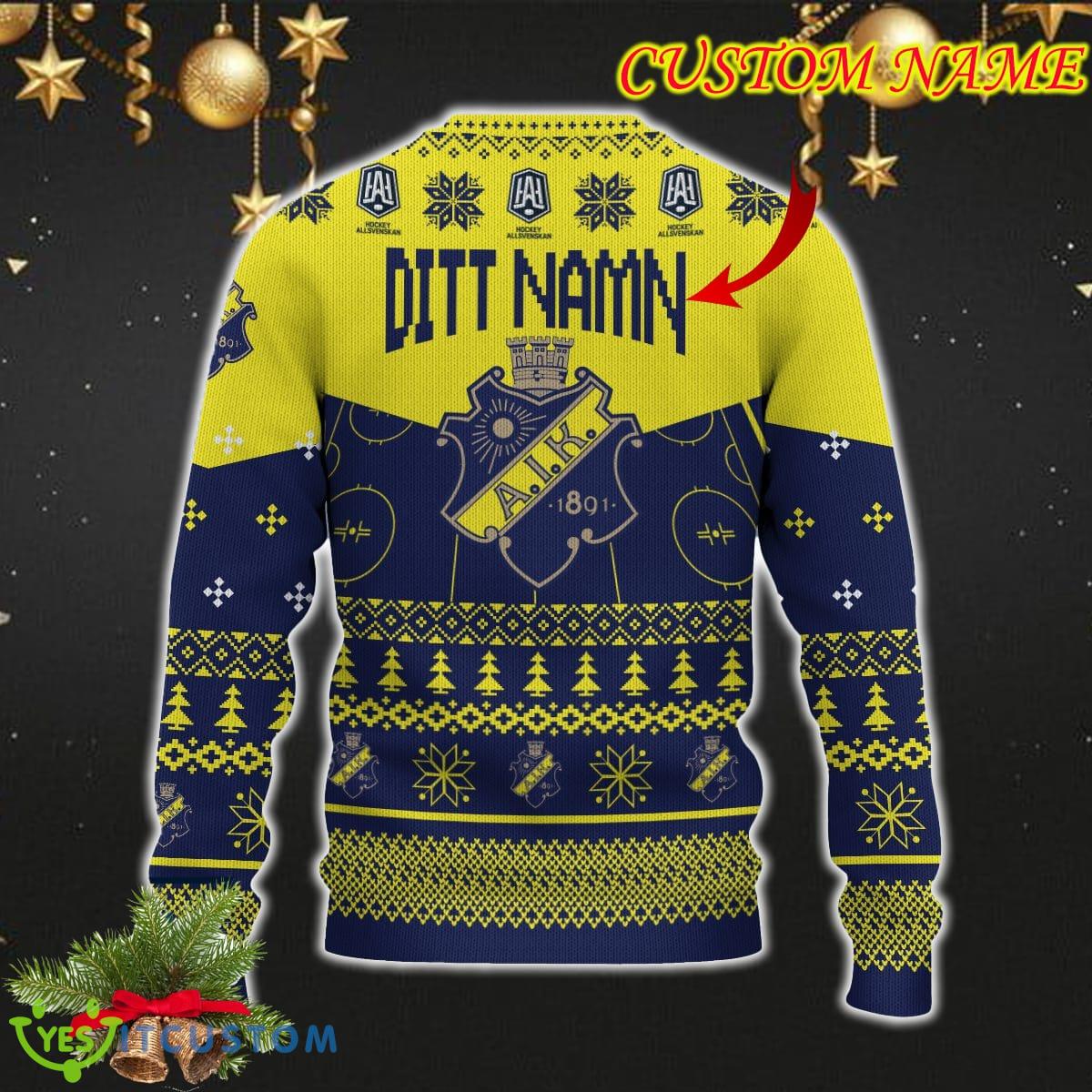 AIK IF Snowflakes Tree Custom Name Ugly Christmas Sweater New For Fans Gift Holidays Christmas 6 AIK IF Snowflakes Tree Custom Name Ugly Christmas Sweater New For Fans Gift Holidays Christmas - AIK IF 3D Sweater Christmas Photo 3