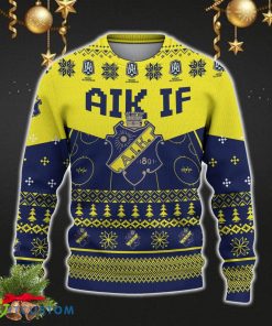 AIK IF Snowflakes Tree Custom Name Ugly Christmas Sweater New For Fans Gift Holidays Christmas - AIK IF 3D Sweater Christmas Photo 2