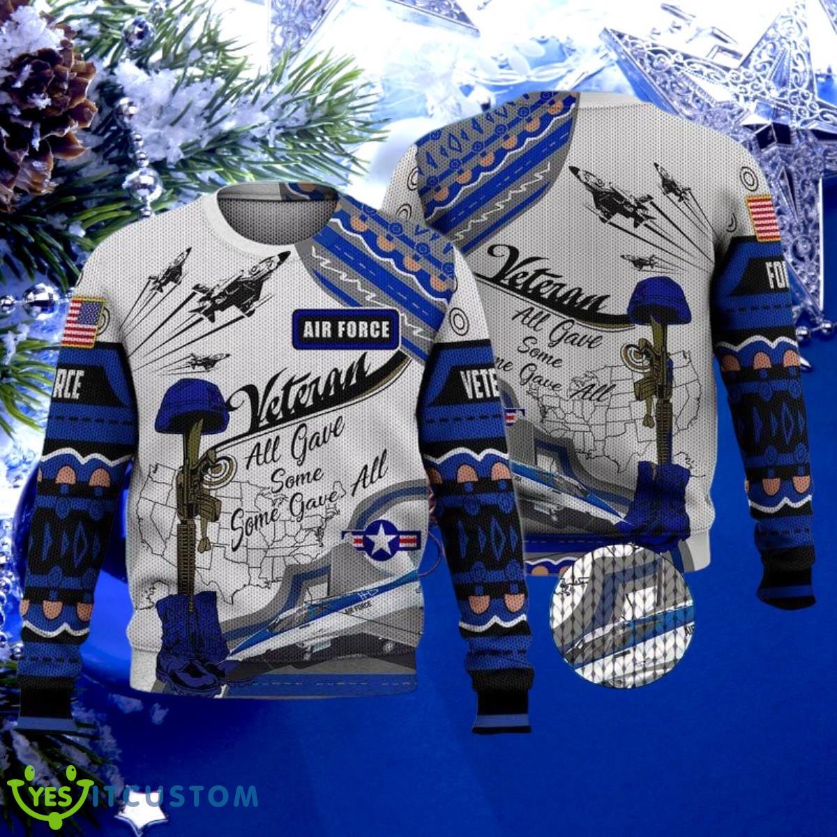 Airforce Veteran Ugly Christmas Sweater Best Gift 3 Airforce Veteran Ugly Christmas Sweater Best Gift Product Photo 1