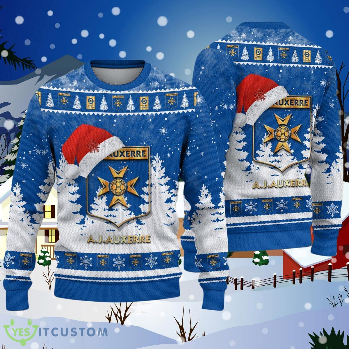 AJ Auxerre Ugly Christmas Sweater Best Gift For Men And Women 7 AJ Auxerre Ugly Christmas Sweater Best Gift For Men And Women Product Photo 1