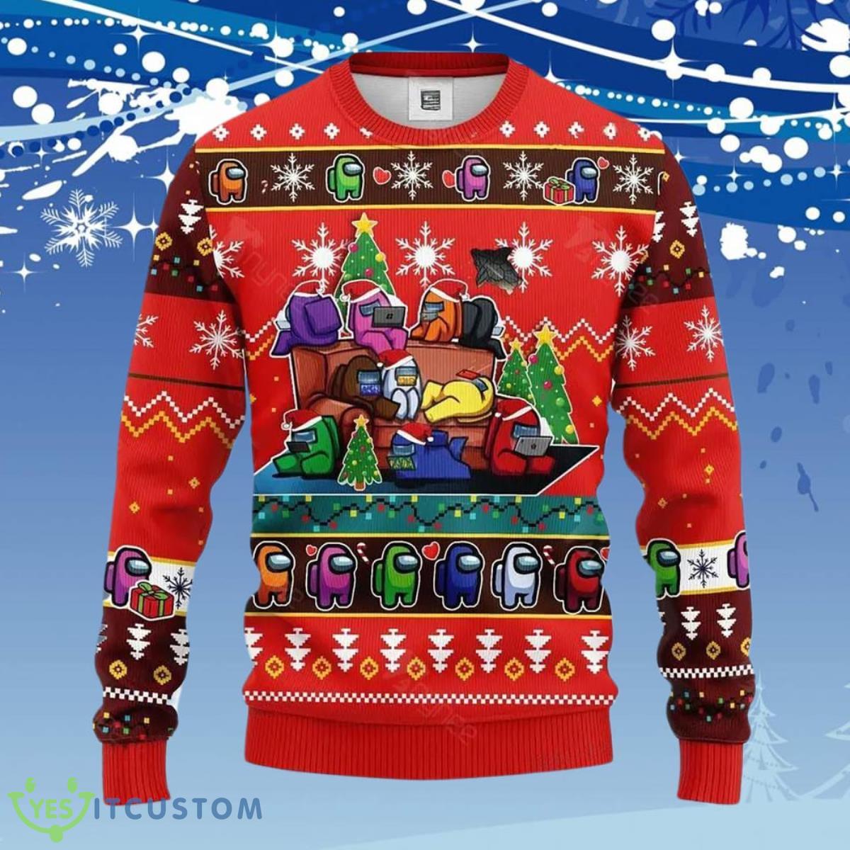 Among Us Ugly Christmas Sweater Gift For Men And Women 3 Among Us Ugly Christmas Sweater Gift For Men And Women Product Photo 1
