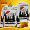 Angers SCO Ugly Christmas Sweater Logo Santa Hat 3D Ugly Christmas Sweater Gift For Fans - Angers SCO Ugly Christmas Sweater Logo Santa Hat 3D Ugly Christmas Sweater Gift For Fans