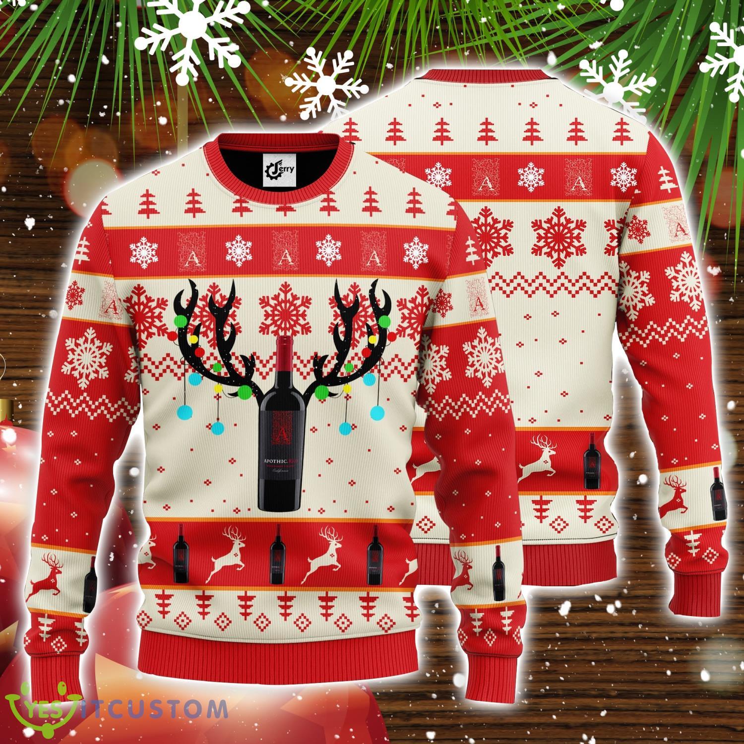 Apothic Reindeer 3D Ugly Christmas Sweater Unisex Sweater Christmas Gift 3 Apothic Reindeer 3D Ugly Christmas Sweater Unisex Sweater Christmas Gift Product Photo 1