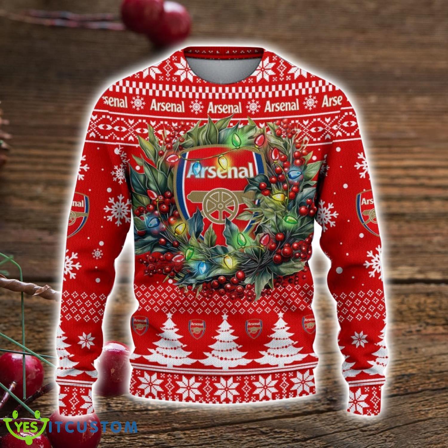 Arsenal F.C. 3D Ugly Christmas Sweater Christmas Gift For Fans Men Women Christmas Sweater 8 Arsenal F.C. 3D Ugly Christmas Sweater Christmas Gift For Fans Men Women Christmas Sweater Product Photo 2