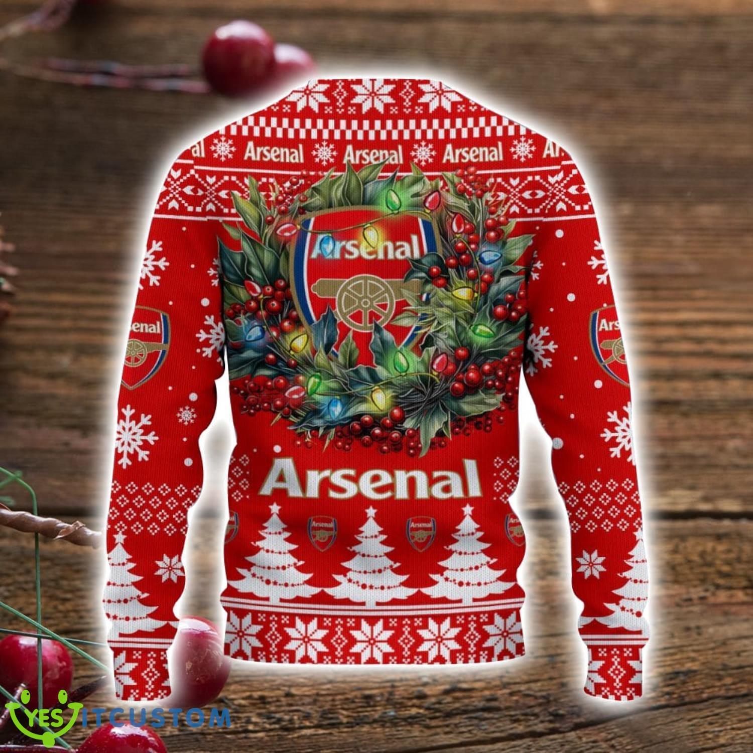 Arsenal F.C. 3D Ugly Christmas Sweater Christmas Gift For Fans Men Women Christmas Sweater 3 Arsenal F.C. 3D Ugly Christmas Sweater Christmas Gift For Fans Men Women Christmas Sweater Product Photo 3