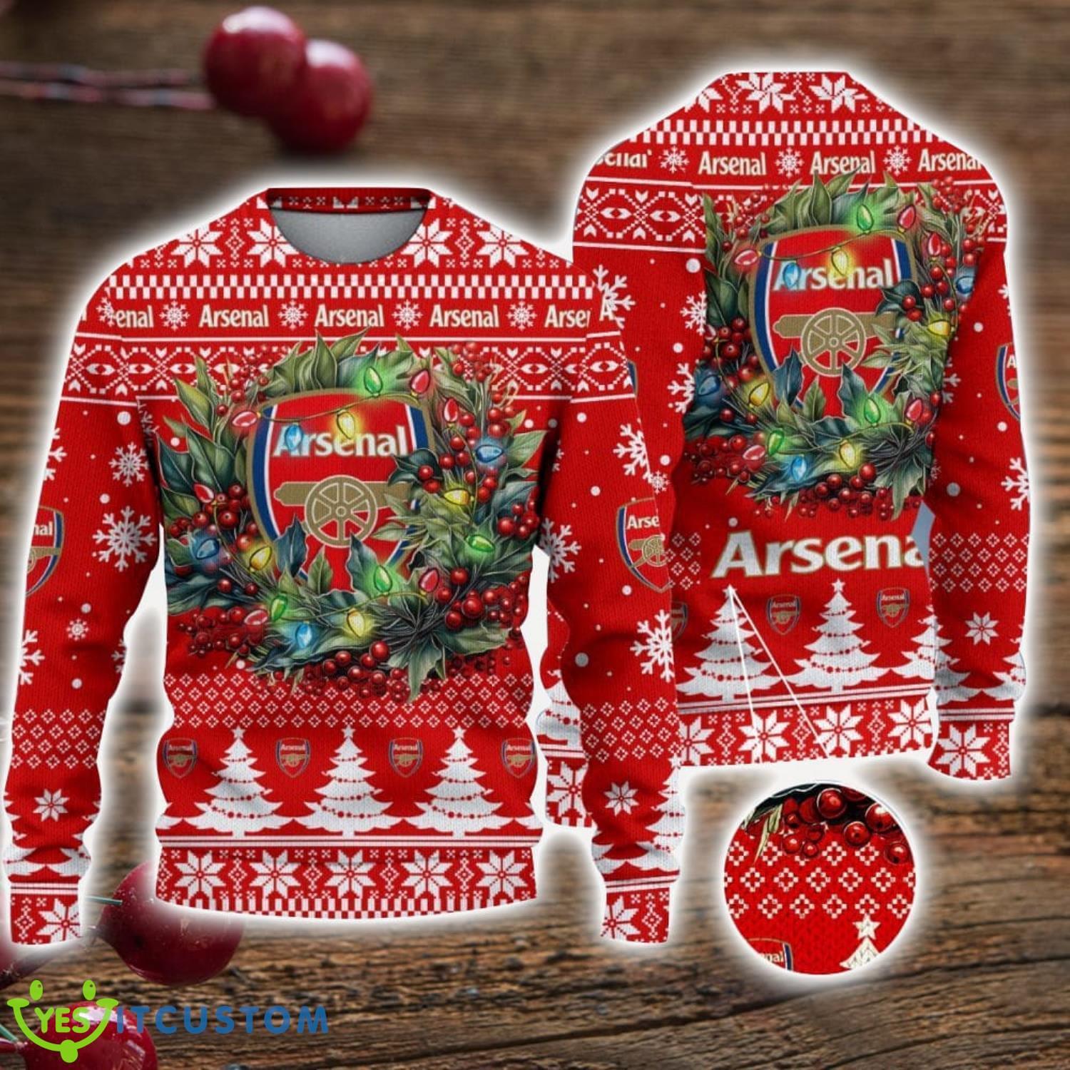 Arsenal F.C. 3D Ugly Christmas Sweater Christmas Gift For Fans Men Women Christmas Sweater 7 Arsenal F.C. 3D Ugly Christmas Sweater Christmas Gift For Fans Men Women Christmas Sweater Product Photo 1