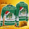 AS Saint-Etienne Ugly Christmas Sweater Logo Santa Hat 3D Ugly Christmas Sweater Gift For Fans - AS Saint-Etienne Ugly Christmas Sweater Logo Santa Hat 3D Ugly Christmas Sweater Gift For Fans
